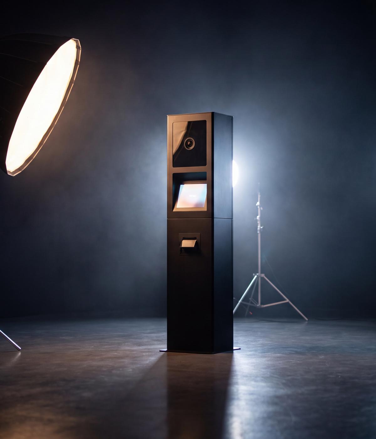 Studioaufbau mit Führungs-, Aufhell- und Hintergrundlicht