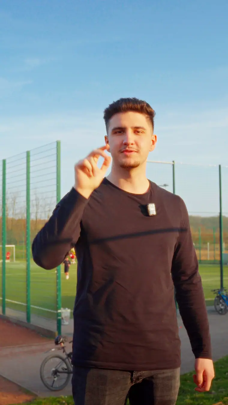 Interviewaufnahme im Freien